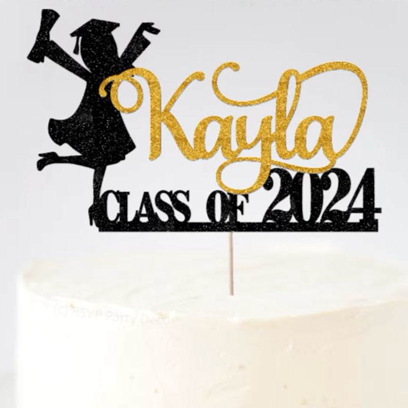Personalized Graduation Congrats Decor Cake Topper Class of 2024