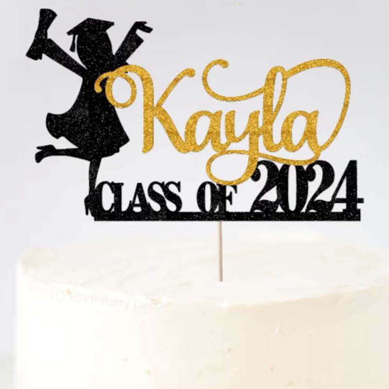 Personalized Graduation Congrats Decor Cake Topper Class of 2024
