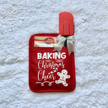 Personalized Christmas Pot Holder Baking Kit Christmas Gift for Neighbor
