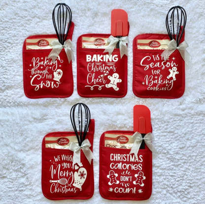 Personalized Christmas Pot Holder Baking Kit Christmas Gift for Neighbor