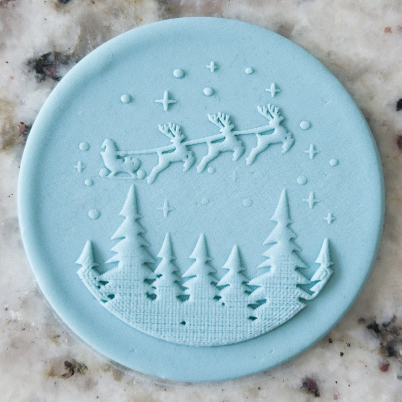 Christmas Decorative Pattern Biscuit Cookie POPup Embosser Stamp , We Wish You a Merry Christmas