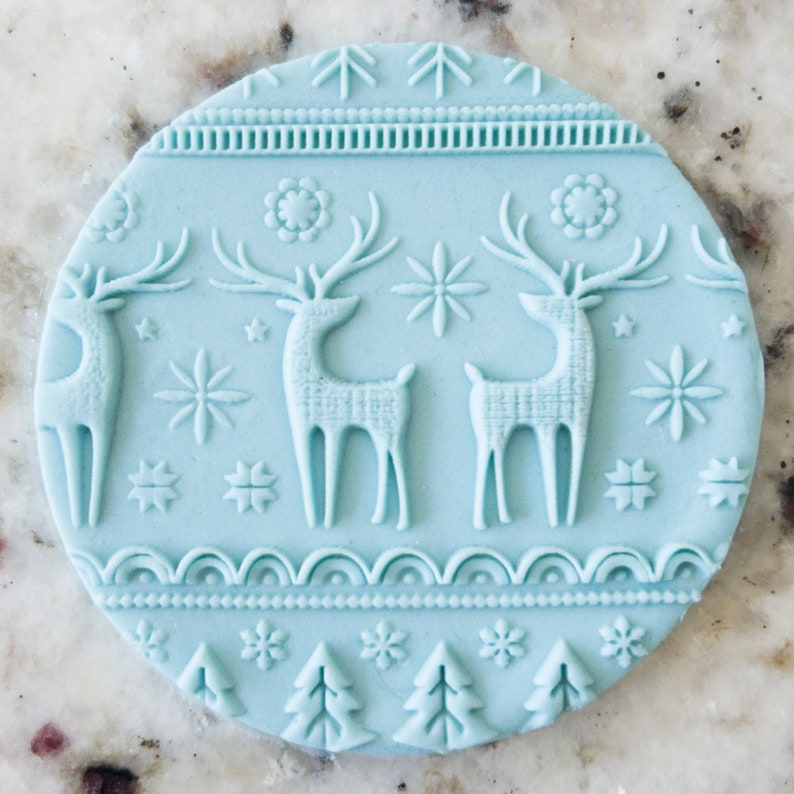 Christmas Decorative Pattern Biscuit Cookie POPup Embosser Stamp , We Wish You a Merry Christmas