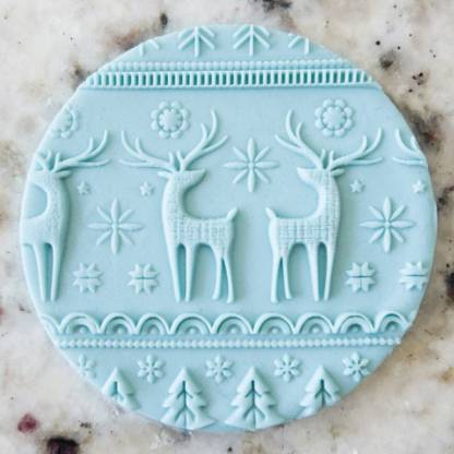 Christmas Decorative Pattern Biscuit Cookie POPup Embosser Stamp , We Wish You a Merry Christmas