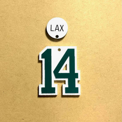 Personalized Player Number Earrings, Baseball-Soccer-Football-Basketball-LAX-Race Car-Hockey