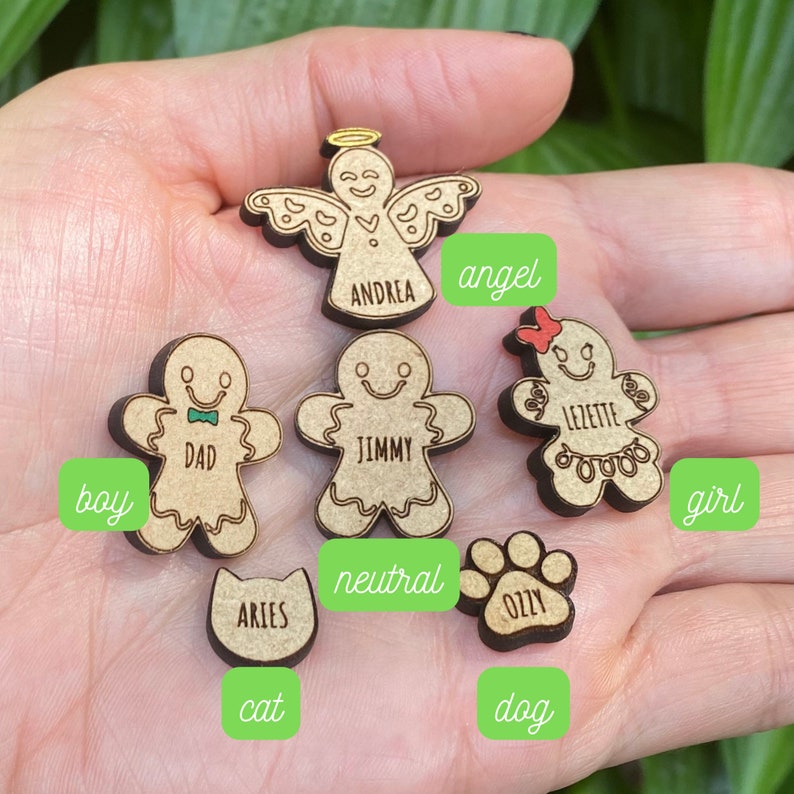 Custom Cookie Jar Family Ornament, Personalized Gingerbread Family Ornament