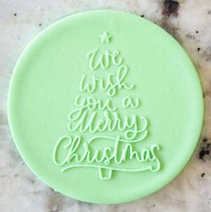 Christmas Decorative Pattern Biscuit Cookie POPup Embosser Stamp , We Wish You a Merry Christmas