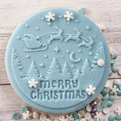 Christmas Embosser Fondant Stamp, Cake Decoration