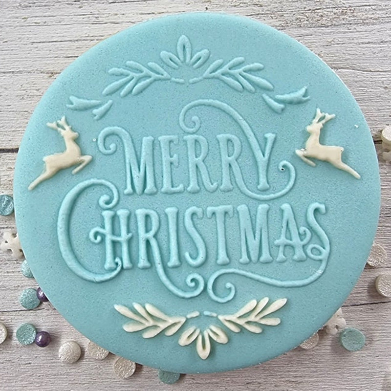 Christmas Embosser Fondant Stamp, Cake Decoration