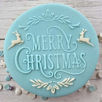 Christmas Embosser Fondant Stamp, Cake Decoration