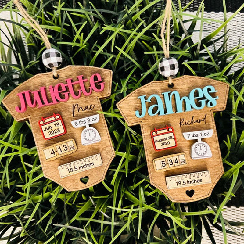 Personalized New Baby Keepsake 3D Ornament Xmas Ornament with Name