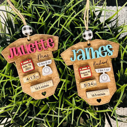 Personalized New Baby Keepsake 3D Ornament Xmas Ornament with Name