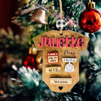 Personalized New Baby Keepsake 3D Ornament Xmas Ornament with Name