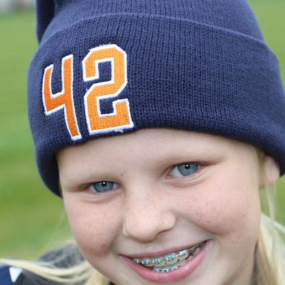 Personalized Hockey Number Beanie Jersey Number Hat