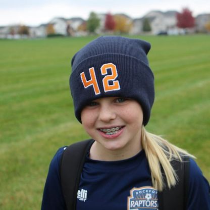 Personalized Hockey Number Beanie Jersey Number Hat
