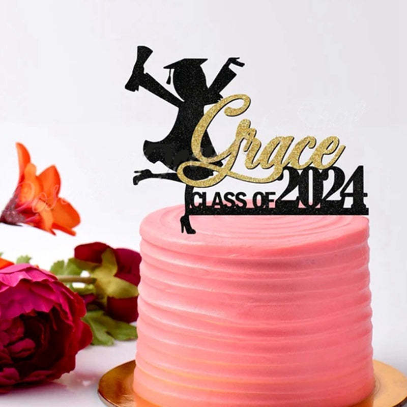 Personalized Graduation Congrats Decor Cake Topper Class of 2024