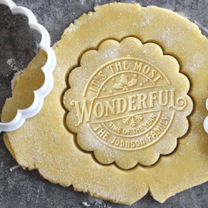 It's The Most Wonderful Time Of The Year Christmas Cookie Stamp