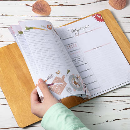 Custom Christmas gift Personalized Wooden Recipe Book CHRISTMAS gift