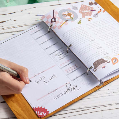 Custom Christmas gift Personalized Wooden Recipe Book CHRISTMAS gift