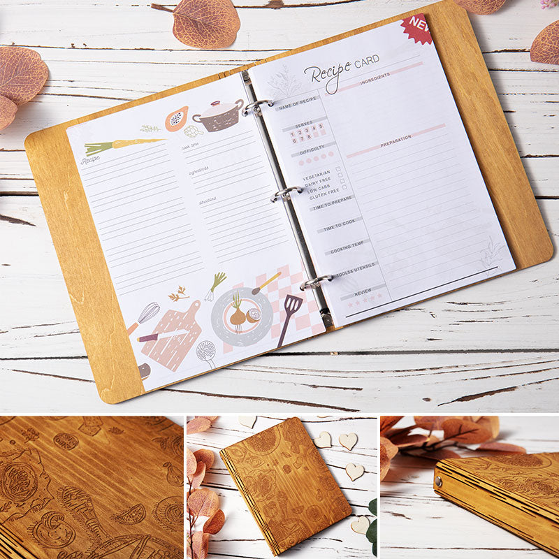Custom Christmas gift Personalized Wooden Recipe Book CHRISTMAS gift