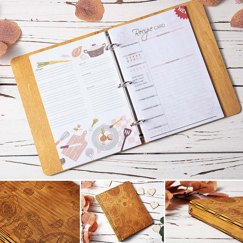 Custom Christmas gift Personalized Wooden Recipe Book CHRISTMAS gift