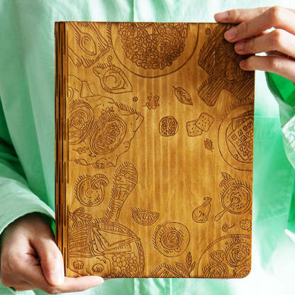 Custom Christmas gift Personalized Wooden Recipe Book CHRISTMAS gift
