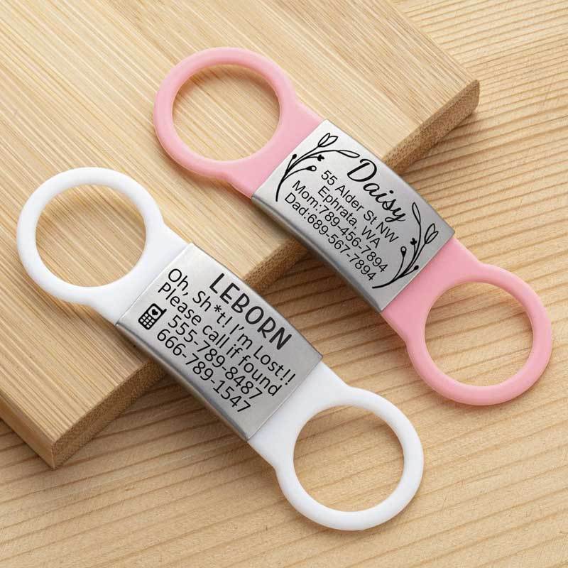 Slide on Dog Tag for Dogs Personalize Dog ID Tag Cat Tag Pet Collar Tag