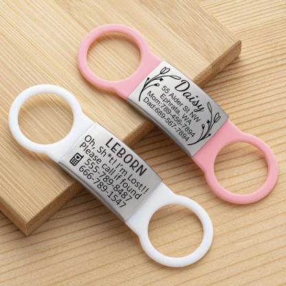 Slide on Dog Tag for Dogs Personalize Dog ID Tag Cat Tag Pet Collar Tag