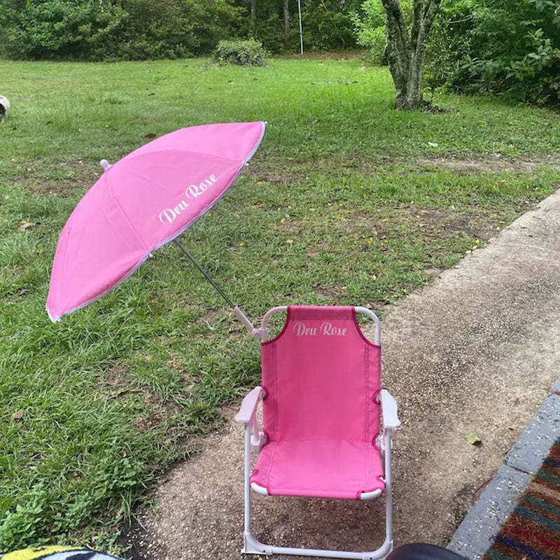Monogrammed Kid's Beach Chair w/ umbrella