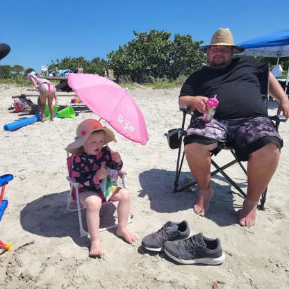 Monogrammed Kid's Beach Chair w/ umbrella