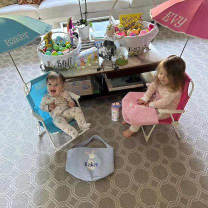 Monogrammed Kid's Beach Chair w/ umbrella