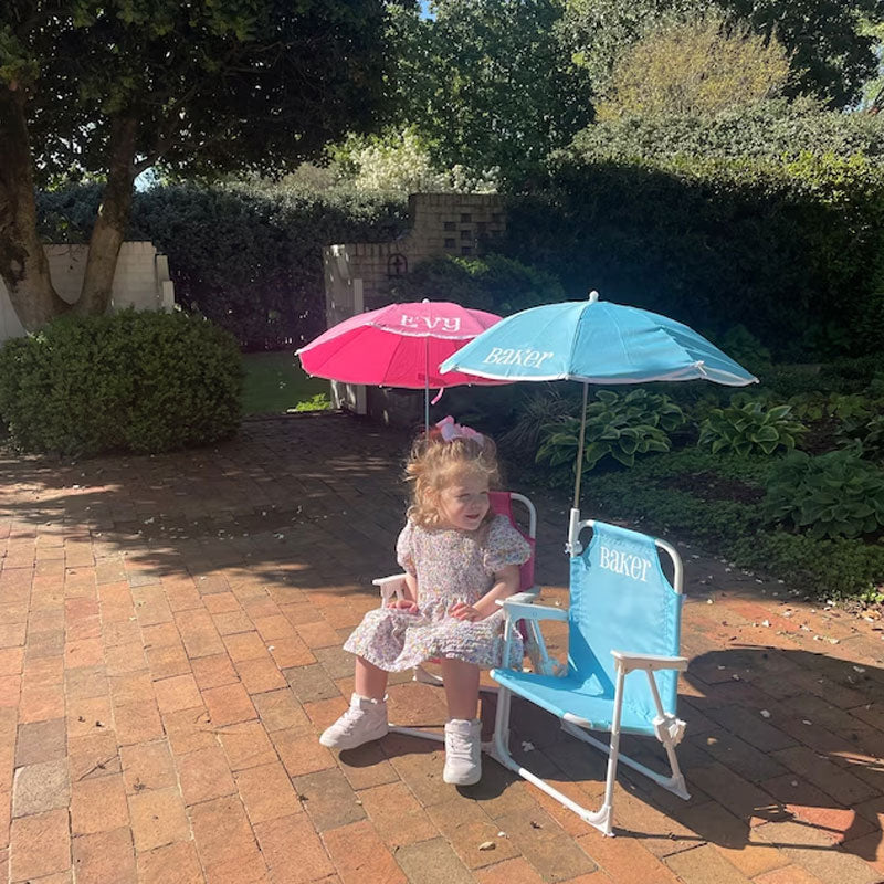 Monogrammed Kid's Beach Chair w/ umbrella