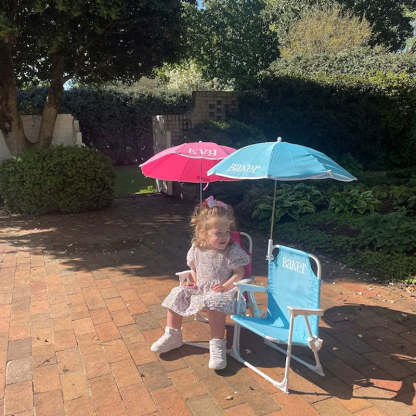 Monogrammed Kid's Beach Chair w/ umbrella