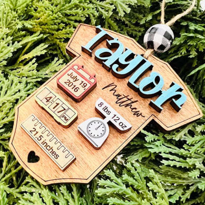 Personalized New Baby Keepsake 3D Ornament Xmas Ornament with Name