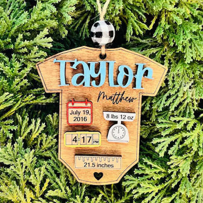 Personalized New Baby Keepsake 3D Ornament Xmas Ornament with Name