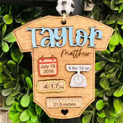 Personalized New Baby Keepsake 3D Ornament Xmas Ornament with Name