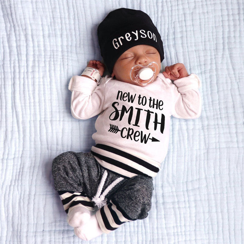 Personalized New to the Crew Outfit 3PCS Set