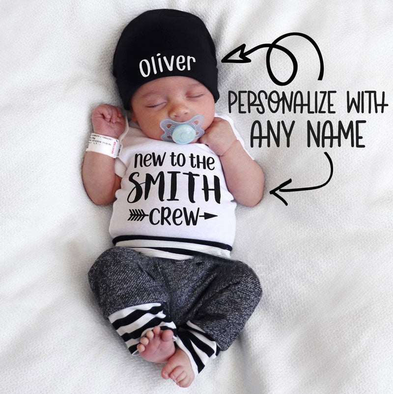 Personalized New to the Crew Outfit 3PCS Set