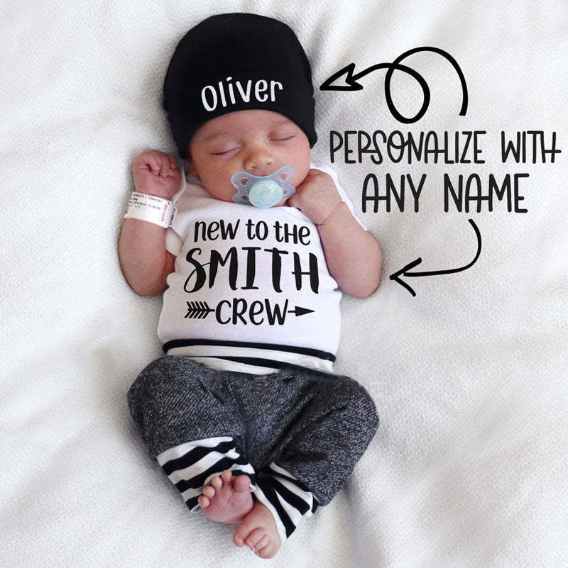 Personalized New to the Crew Outfit 3PCS Set