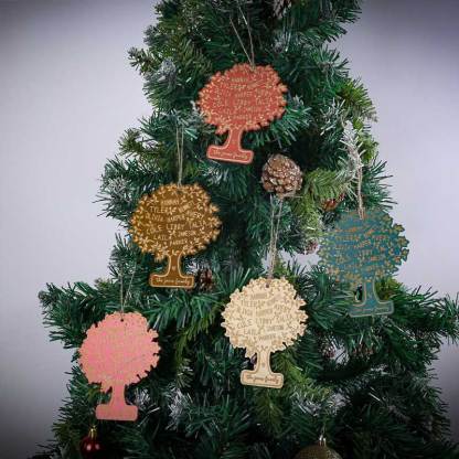 Family Tree Of Life Personalized 5 Color Wood Ornament