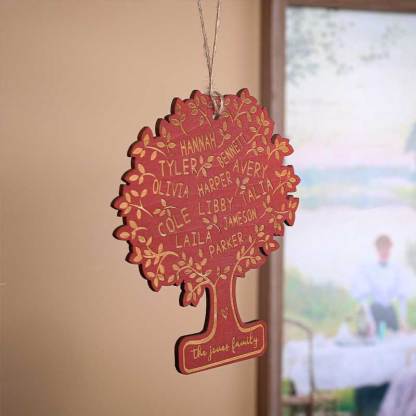 Family Tree Of Life Personalized 5 Color Wood Ornament