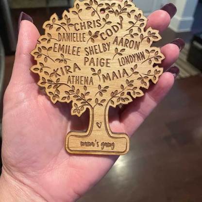 Family Tree Of Life Personalized 5 Color Wood Ornament