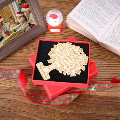 Family Tree Of Life Personalized 5 Color Wood Ornament