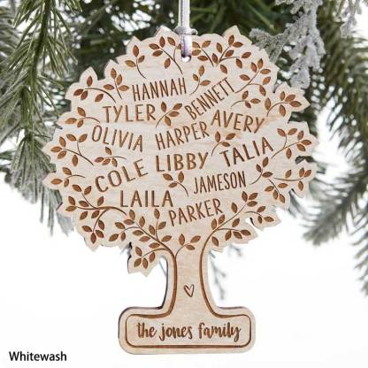 Family Tree Of Life Personalized 5 Color Wood Ornament