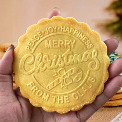 Personalized Wishing you Peace, Joy and Happiness Cookie Stamp