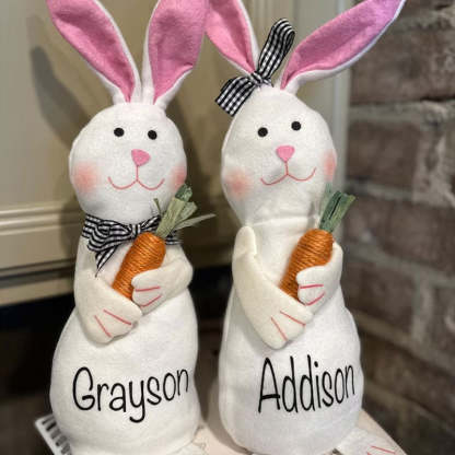Personalized Beanie Bunny Toy Spring Decor Easter Decor