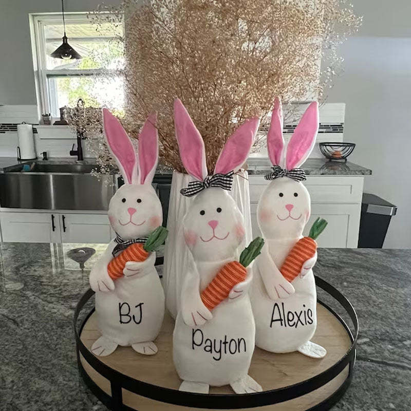 Personalized Beanie Bunny Toy Spring Decor Easter Decor