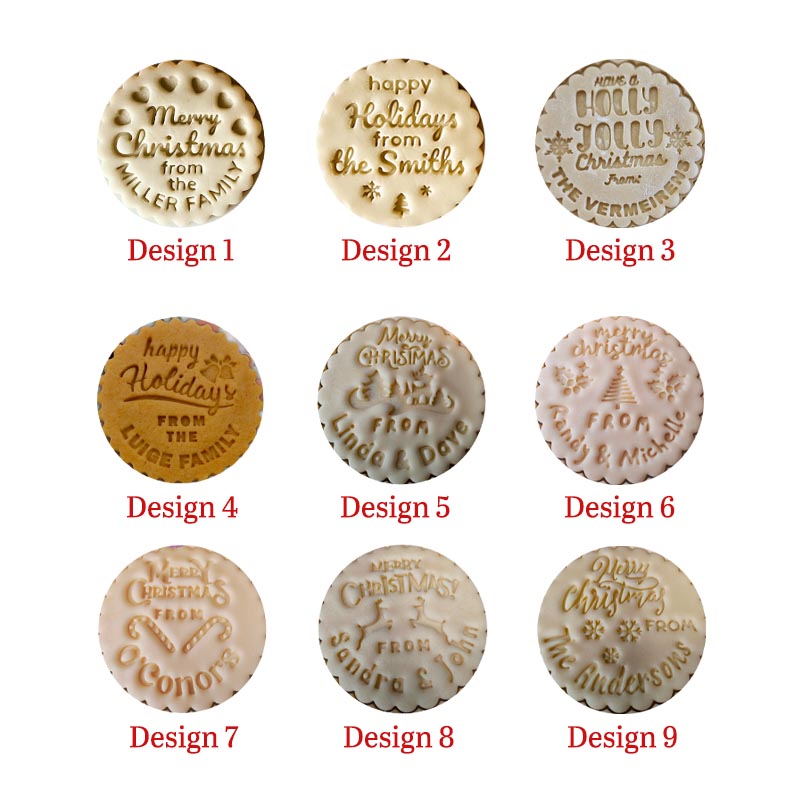 Personalized 3D Print Christmas cookie cutter Holiday stamp