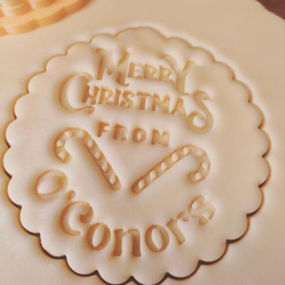 Personalized 3D Print Christmas cookie cutter Holiday stamp