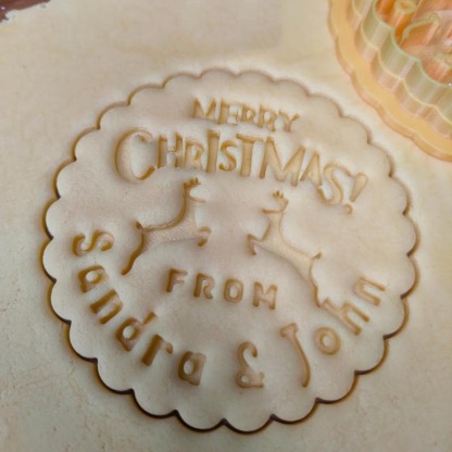 Personalized 3D Print Christmas cookie cutter Holiday stamp