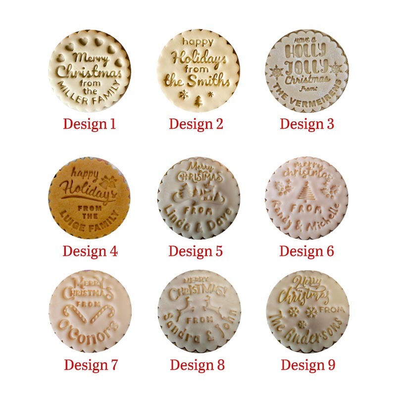 Personalized 3D Print Christmas cookie cutter Holiday stamp